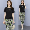 imCharms Cotton And Linen Suit Women's Summer 2023 Temperament Short-Sleeved T-Shirt Nine-Point Pants Casual Two-Piece Tide