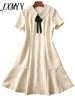 imCharms Doll Collar Dress Women's 2023 Summer Age-Reducing Elegant Temperament Slim Fishtail Skirt