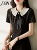 imCharms Doll Collar Dress Women's 2023 Summer Age-Reducing Elegant Temperament Slim Fishtail Skirt