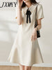 imCharms Doll Collar Dress Women's 2023 Summer Age-Reducing Elegant Temperament Slim Fishtail Skirt