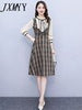 imCharms Dress Women's Spring And Autumn 2023 High-End Sense inner Bottoming Slim Elegant Skirt Vestir