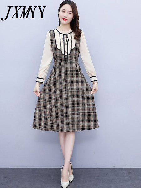 imCharms Dress Women's Spring And Autumn 2023 High-End Sense inner Bottoming Slim Elegant Skirt Vestir