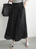 imCharms Elastic Waist Retro Slim High Waist Wide Leg Culottes 2023 Spring And Autumn Casual Loose Linen Big Feet Pants Women