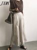 imCharms Elastic Waist Retro Slim High Waist Wide Leg Culottes 2023 Spring And Autumn Casual Loose Linen Big Feet Pants Women