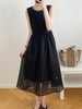 imCharms Elegant Temperament Sleeveless Round Neck Dress Female 2023 Summer Light And Elegant Mid-Length Skirt