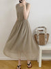 imCharms Elegant Temperament Sleeveless Round Neck Dress Female 2023 Summer Light And Elegant Mid-Length Skirt