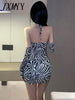 imCharms European And American Style Fashionable Hollow-Out Sexy Tight-Sleeved Nightclub Hip-Wrapped Dress For Women