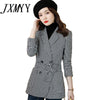 imCharms Fall/Winter Woolen Coat Women 2023 Nizi Self-Cultivation Elegant Temperament High-End Houndstooth Suit Jacket