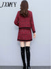 imCharms Elegant Temperament Skirt Two-Ppiece Light Cooked Wind Women's 2023 Spring Socialite Skirt Red Suit