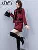 imCharms Elegant Temperament Skirt Two-Ppiece Light Cooked Wind Women's 2023 Spring Socialite Skirt Red Suit