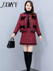 imCharms Elegant Temperament Skirt Two-Ppiece Light Cooked Wind Women's 2023 Spring Socialite Skirt Red Suit