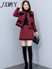 imCharms Elegant Temperament Skirt Two-Ppiece Light Cooked Wind Women's 2023 Spring Socialite Skirt Red Suit