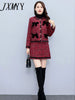 imCharms Elegant Temperament Skirt Two-Ppiece Light Cooked Wind Women's 2023 Spring Socialite Skirt Red Suit