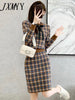 imCharms High-End Light  Knitted Suit Women's Autumn 2023 Elegant Temperament Ladies Skirt Two-Piece Suit