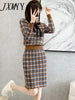imCharms High-End Light  Knitted Suit Women's Autumn 2023 Elegant Temperament Ladies Skirt Two-Piece Suit