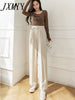 imCharms High Waist Lace Suit Wide Leg Pants Women 2023 Spring And Summer Drape Loose Straight Casual Trousers