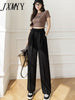 imCharms High Waist Lace Suit Wide Leg Pants Women 2023 Spring And Summer Drape Loose Straight Casual Trousers