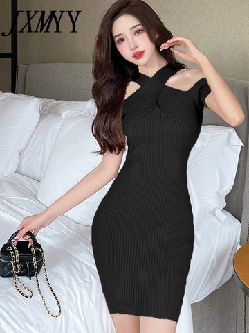 Women's Cross Knit Vest Dress