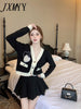 imCharms Pearl Love Temperament V Neck Sweater Female Design Sense Small Fall Winter Knitted Cardigan Jacket Thick Women