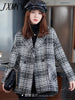imCharms Plaid Woolen Suit Jacket Women's Mid-Length Loose And Casual 2023 Autumn And Winter Suit Woolen Coat