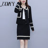 imCharms Plus Size Knitted Suit 2023 Autumn Elegant Temperament Net Red Small Fragrant Wind Sweater Women Suit