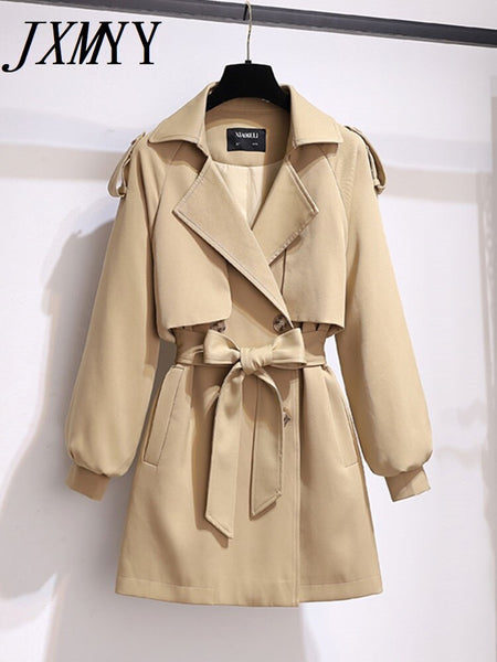 imCharms Short Windbreaker Coat Women 2023 Spring And Autumn Elegant Temperament Waist Advanced Women's Coat