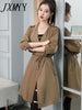 imCharms Thin Trench Coat Women's Mid-Length 2023 Autumn Korean Style Waist-Length British Style Women's Coat