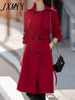 imCharms Trench Coat Women's Mid-Length 2023 Autumn Women's British Style Autumn Popular Coat Double Breasted