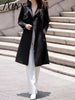 imCharms Trench Coat Women's Mid-Length 2023 Autumn Women's British Style Autumn Popular Coat Double Breasted