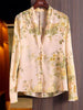 imCharms French Elegant V-Neck Printed Shirt Women's 2023 Summer Long-Sleeved Loose Printed Cardigan Trend
