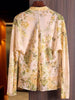 imCharms French Elegant V-Neck Printed Shirt Women's 2023 Summer Long-Sleeved Loose Printed Cardigan Trend