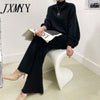 imCharms High-End Suit 2023 Sweater Casual Loose Lazy Female Bat Sleeve Knitted Wide Leg Pants Two-Piece Suit