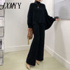 imCharms High-End Suit 2023 Sweater Casual Loose Lazy Female Bat Sleeve Knitted Wide Leg Pants Two-Piece Suit