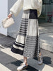 imCharms Knitted Skirt Women's A-Line Long Autumn And Winter High-Waisted Slim-Fit Large-Swing Pleated Plus-Size Skirt