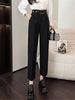 imCharms Korean Version Of High Waist Casual Nine-Point Pants 2023 Autumn And Winter Commuter Trousers Slim Suit Pants