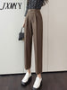 imCharms Korean Version Of High Waist Casual Nine-Point Pants 2023 Autumn And Winter Commuter Trousers Slim Suit Pants