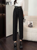 imCharms Korean Version Of High Waist Casual Nine-Point Pants 2023 Autumn And Winter Commuter Trousers Slim Suit Pants