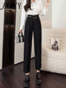 imCharms Korean Version Of High Waist Casual Nine-Point Pants 2023 Autumn And Winter Commuter Trousers Slim Suit Pants