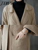 imCharms Korean Version Of Waist-Gathered Cardigan Coat Knitted Padded Long Knee-Length Sweater With Waist Belt In The Long Coat.
