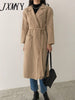 imCharms Korean Version Of Waist-Gathered Cardigan Coat Knitted Padded Long Knee-Length Sweater With Waist Belt In The Long Coat.