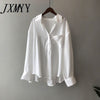 imCharms Long-Sleeved Shirt Women's 2023 Spring Elegant Temperament Loose And Thin Personality Pocket Shirt