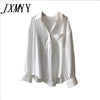 imCharms Long-Sleeved Shirt Women's 2023 Spring Elegant Temperament Loose And Thin Personality Pocket Shirt