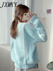 imCharms Mink Fur Imitation Mink Fleece Sweater Women's Autumn And Winter Thickening Winter Loose And Lazy Style Mohair V-Neck Top