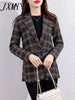 imCharms Plaid Suit Jacket For Women Spring And Autumn Korean Style British Style Fashionable Elegant Small Suit Top