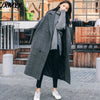imCharms Plus Size Fat Sister Mid-Length Over-The-Knee Woolen Coat For Fall/Winter 2023 Thin Houndstooth Plaid Coat Women Grace