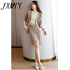 imCharms Retro Floral Age Reduction Suit Female 2023 Spring And Autumn Wool Knitted Cardigan Skirt