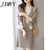 imCharms Retro Floral Age Reduction Suit Female 2023 Spring And Autumn Wool Knitted Cardigan Skirt