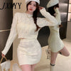 imCharms Sexy Sweater Suit Autumn And Winter Products Simple Casual Loose Two-Piece Hollow Women's Clothing