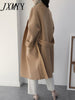 imCharms Simple Double-Sided Woolen Coat Mid-Length Coat Women's 2023 Autumn And Winter Thickened Loose And Thin Wool Coat