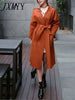 imCharms Simple Double-Sided Woolen Coat Mid-Length Coat Women's 2023 Autumn And Winter Thickened Loose And Thin Wool Coat